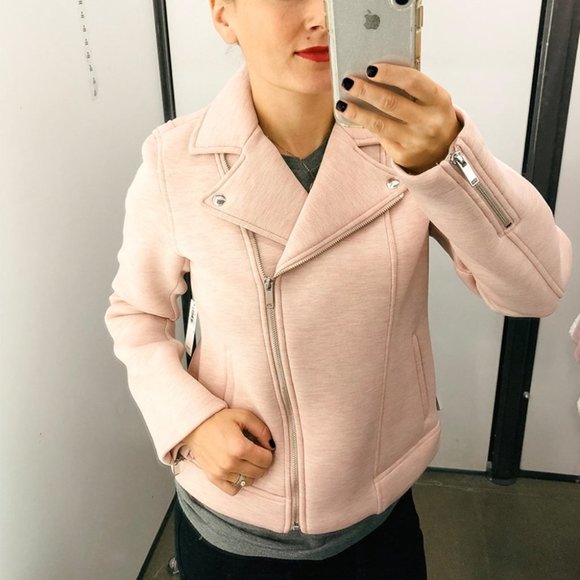 Old Navy Light Pink Moto Jacket - Picture 2 of 12